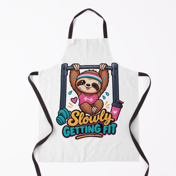 Item preview, Slowly Getting Fit Funny Sloth Gym Workout designed and sold by CrazySzoopWorld.