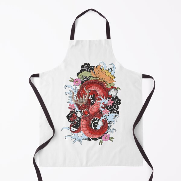 Item preview, Chinese Red Dragon Lung Symbol Tattoo Design with Traditional Asian Dragon Art designed and sold by laxxers.