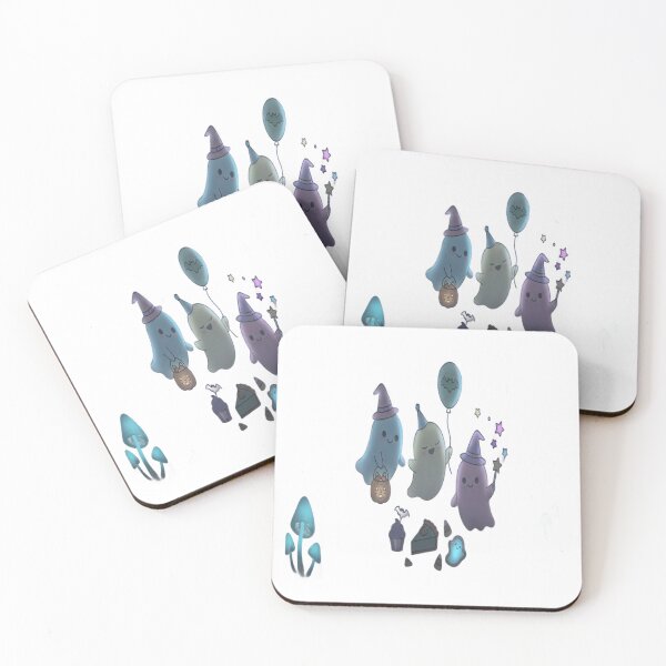 Item preview, Mystical Spooky Cute Ghosts in a Dark Forest Halloween Design designed and sold by Yaqon.