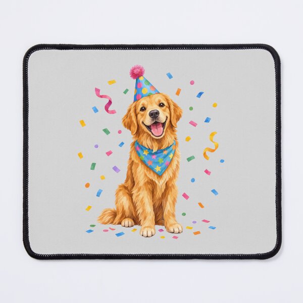 Item preview, Celebrating Golden Retriever with Party Confetti designed and sold by hattie's.