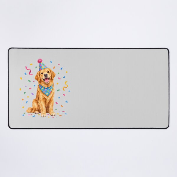 Item preview, Celebrating Golden Retriever with Party Confetti designed and sold by hattie's.