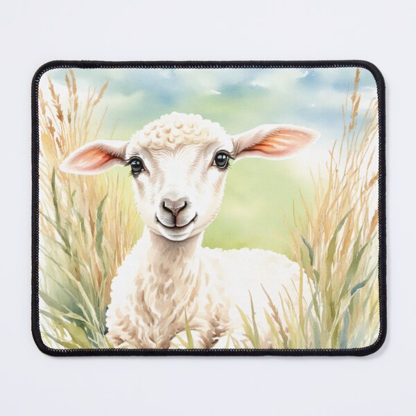 Item preview, Cute Watercolor Lamb in Meadow Grass designed and sold by Hackl20.