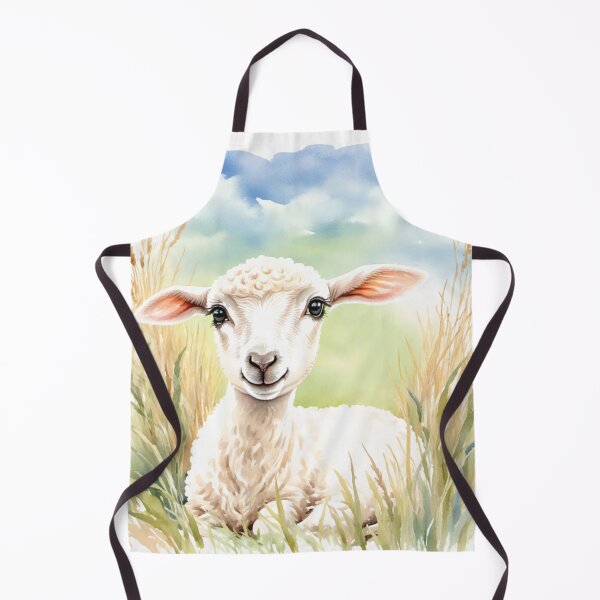 Item preview, Cute Watercolor Lamb in Meadow Grass designed and sold by Hackl20.