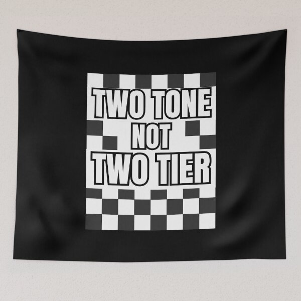 Item preview, Two Tone Not Two Tier – British Ska Checkerboard Design designed and sold by BigfeetLittlepaws.