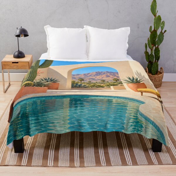 Item preview, Bright Mid-Century Desert Cactus Poolside designed and sold by Jaani-T.
