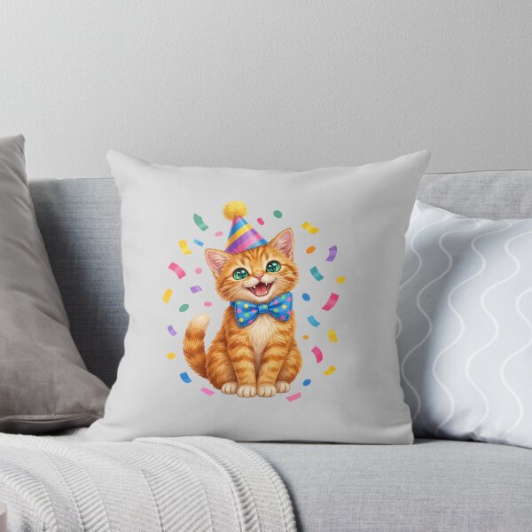 Item preview, Festive Orange Cat with Party Hat and Bow Tie designed and sold by hattie's.