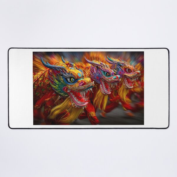 Item preview, Vibrant Dragon Dance Celebration in Full Motion designed and sold by Artessie.