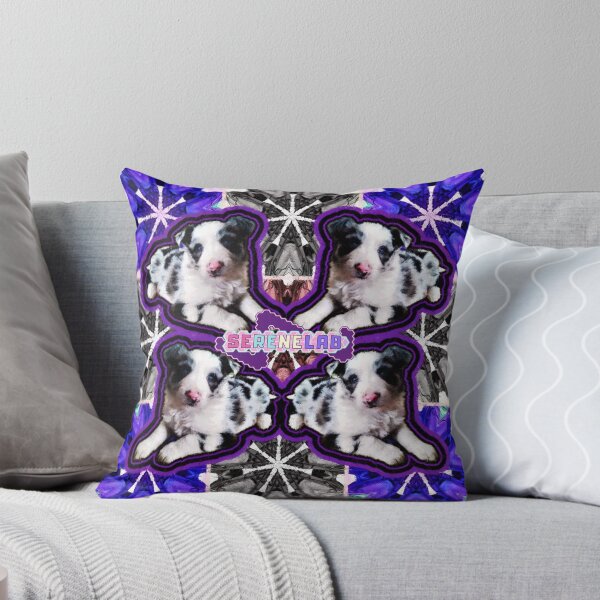 Item preview, Glitch Border Collie Puppies Cyber Pattern designed and sold by Serenelab777.