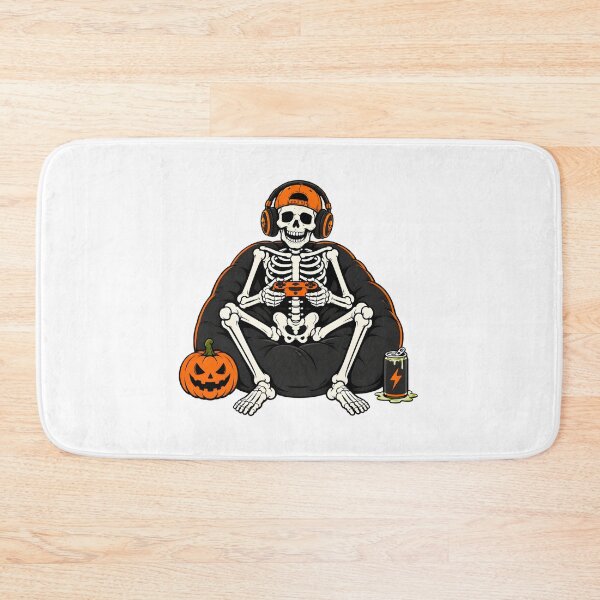Item preview, Gaming Skeleton Halloween Beanbag Energy Drink designed and sold by OlyvieArt.
