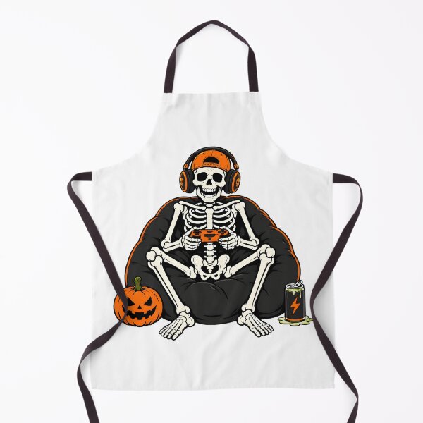 Artikelvorschau, Gaming-Skelett-Halloween-Sitzsack-Energy-Drink entworfen und verkauft von OlyvieArt.