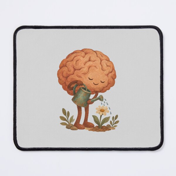 Item preview, Watering Can Brain Gardening with Wildflower designed and sold by hattie's.