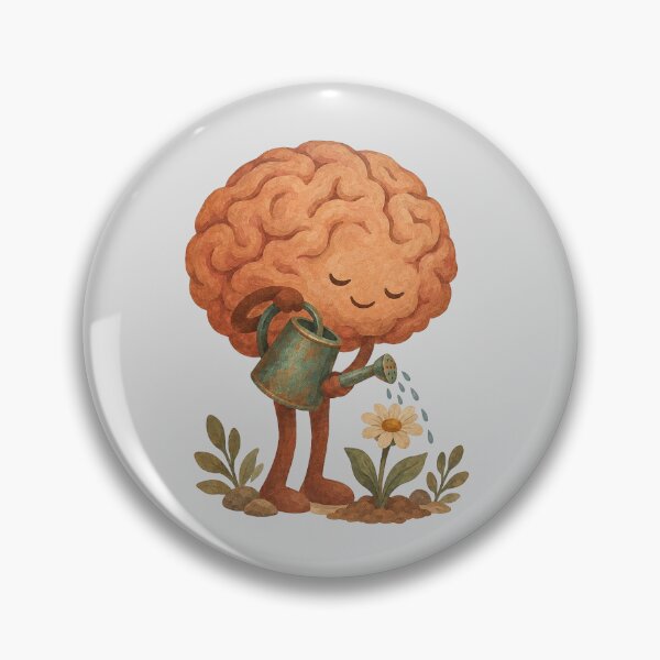 Item preview, Watering Can Brain Gardening with Wildflower designed and sold by hattie's.