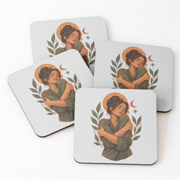 Item preview, Woman Embracing Herself Under the Sun and Moon designed and sold by hattie's.