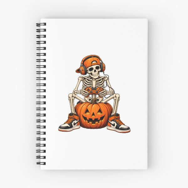 Item preview, Skeleton Gamer Halloween Pumpkin Sneaker Art designed and sold by OlyvieArt.