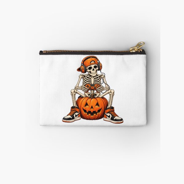 Item preview, Skeleton Gamer Halloween Pumpkin Sneaker Art designed and sold by OlyvieArt.