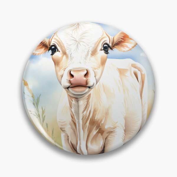 Item preview, Cute Watercolor Calf in Meadow Grass designed and sold by Hackl20.