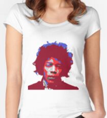 Camiseta entallada de cuello redondo Jimi Hendrix