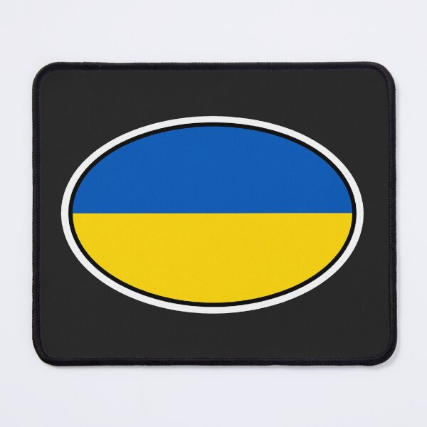 Item preview, Ukraine Flag Oval – Blue & Yellow Minimalist Country Emblem designed and sold by The Digital Compass.