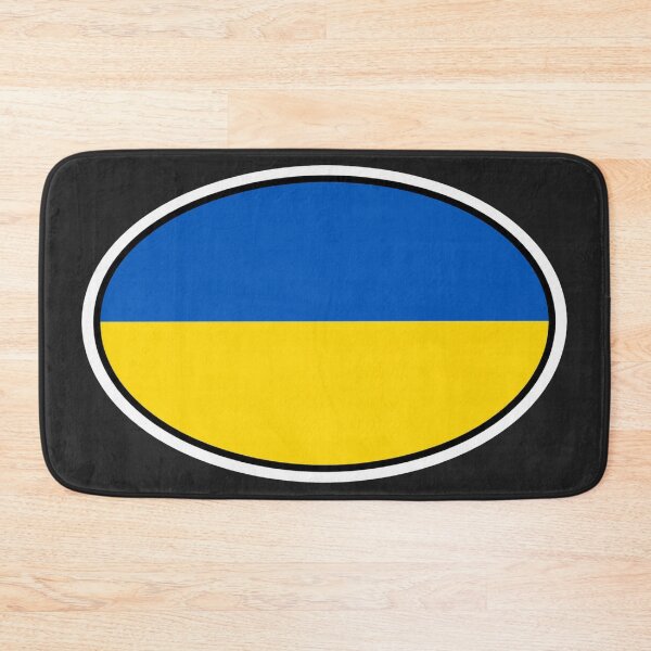 Item preview, Ukraine Flag Oval – Blue & Yellow Minimalist Country Emblem designed and sold by The Digital Compass.