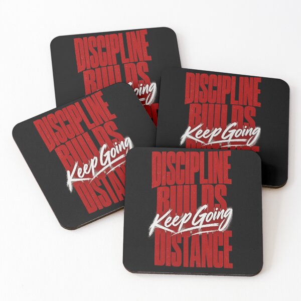 Item preview, Discipline Builds Distance Keep Going Motivational Typography Design designed and sold by @SHINTOSARTSTORE.