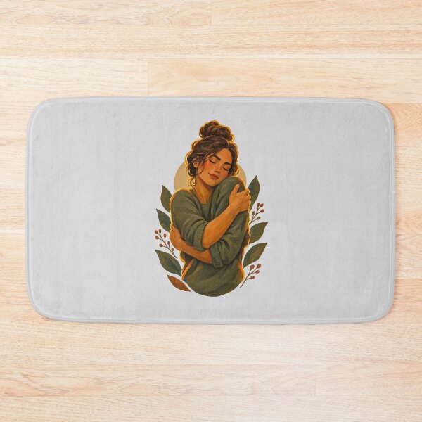 Item preview, Woman Embracing Herself with Botanical Accents designed and sold by hattie's.