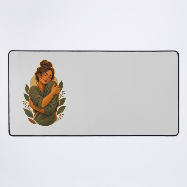 Item preview, Woman Embracing Herself with Botanical Accents designed and sold by hattie's.