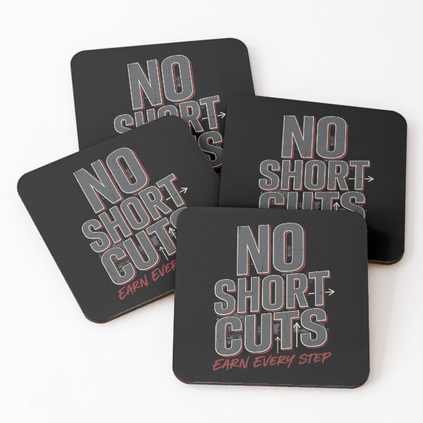 Item preview, No Shortcuts Earn Every Step Gym Motivation Typography Design designed and sold by @SHINTOSARTSTORE.