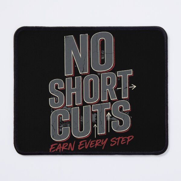 Item preview, No Shortcuts Earn Every Step Gym Motivation Typography Design designed and sold by @SHINTOSARTSTORE.