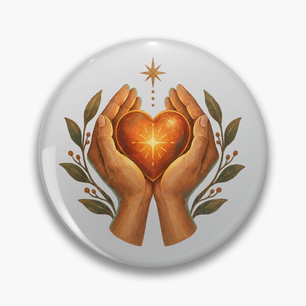 Item preview, Hands Protecting a Glowing Heart and Star designed and sold by hattie's.