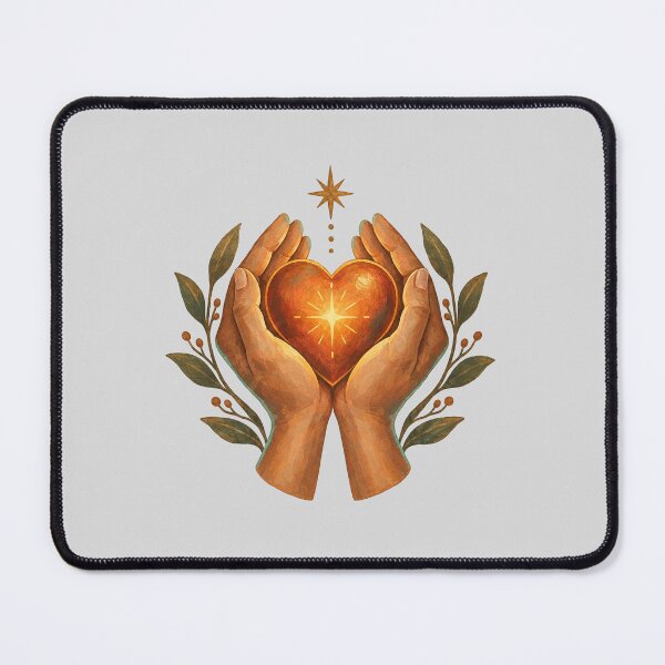 Item preview, Hands Protecting a Glowing Heart and Star designed and sold by hattie's.