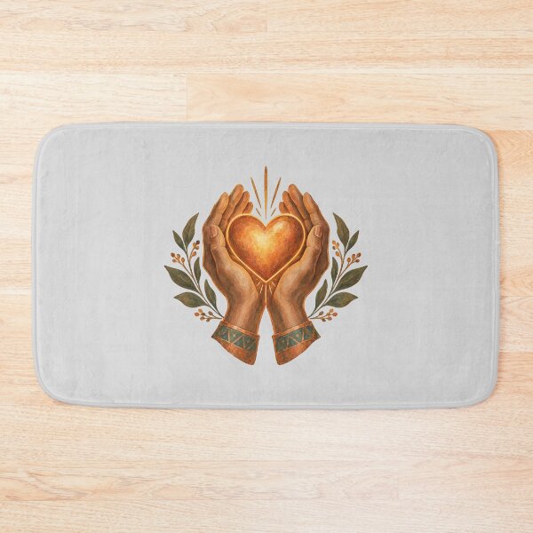 Item preview, Hands Holding a Glowing Orange Heart designed and sold by hattie's.