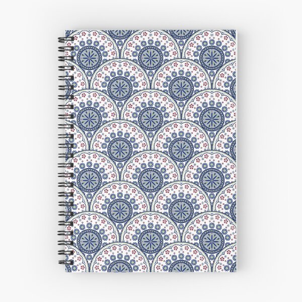 Item preview, Bohemian Blue Fan Mandala Tile  designed and sold by The Flying Bunny Studio.