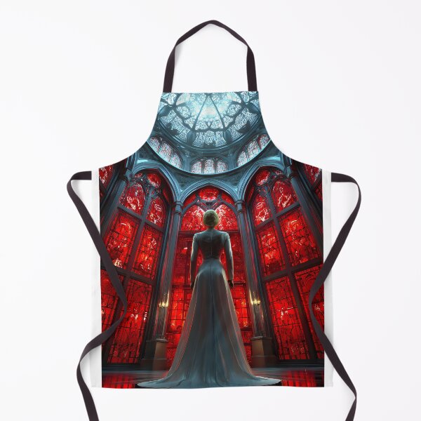 Item preview, Elegant Woman in Red Illuminated Cathedral Setting designed and sold by Artessie.