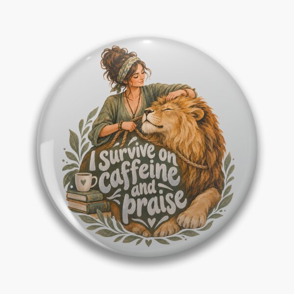 Item preview, Woman and Lion Coffee Quote Illustration designed and sold by hattie's.