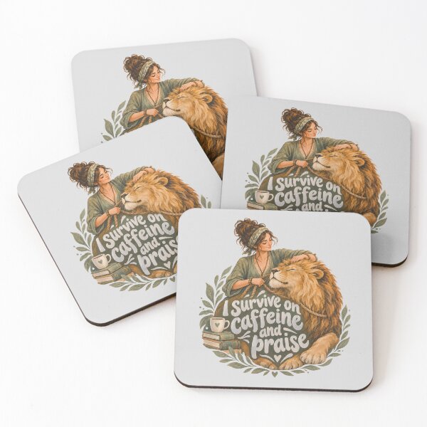 Item preview, Woman and Lion Coffee Quote Illustration designed and sold by hattie's.