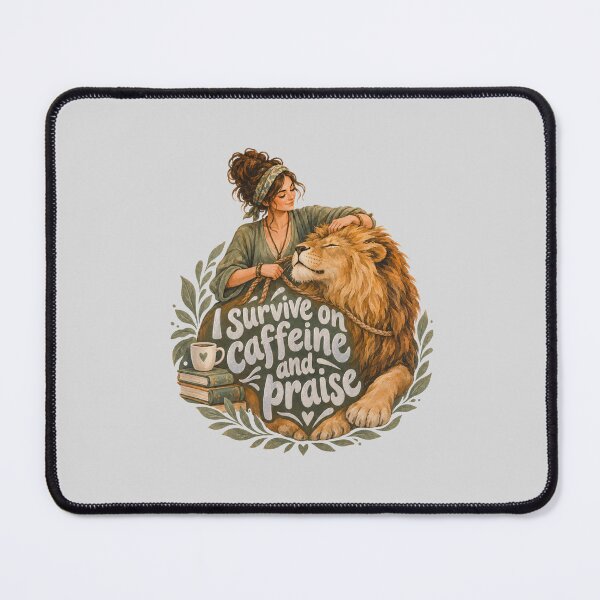 Item preview, Woman and Lion Coffee Quote Illustration designed and sold by hattie's.