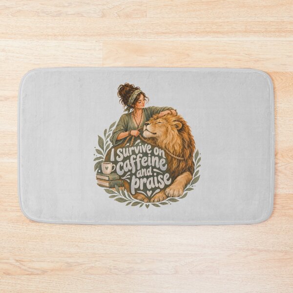Item preview, Woman and Lion Coffee Quote Illustration designed and sold by hattie's.