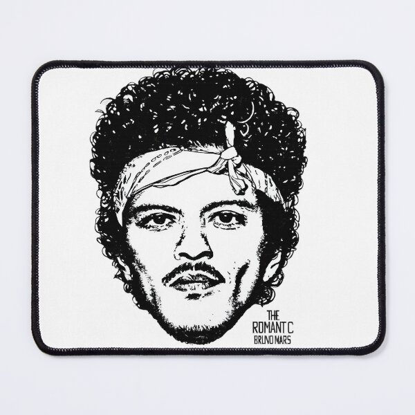 Item preview, Romantic Bruno Mars Retro Portrait Music Pop Star Fan Art Design designed and sold by Barhooom.