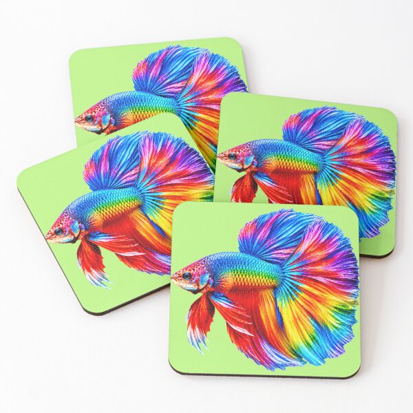 Item preview, Vibrant Rainbow Betta Fish Artwork designed and sold by MagicCrystal.