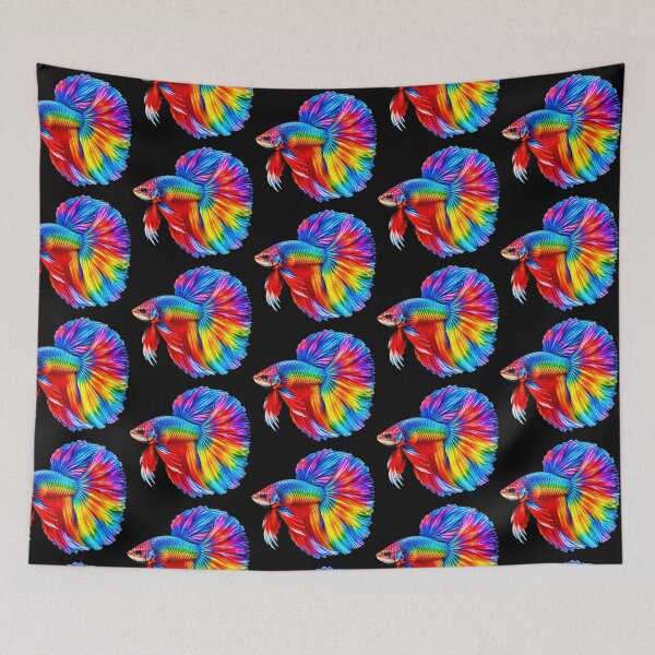 Item preview, Vibrant Rainbow Betta Fish Artwork designed and sold by MagicCrystal.