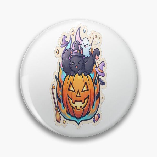 Item preview, Cohesive Cute Halloween Ghost and Cat Die-Cut Sticker Vector Design designed and sold by Yaqon.