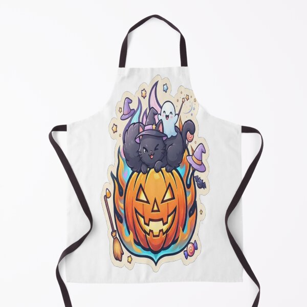 Item preview, Cohesive Cute Halloween Ghost and Cat Die-Cut Sticker Vector Design designed and sold by Yaqon.