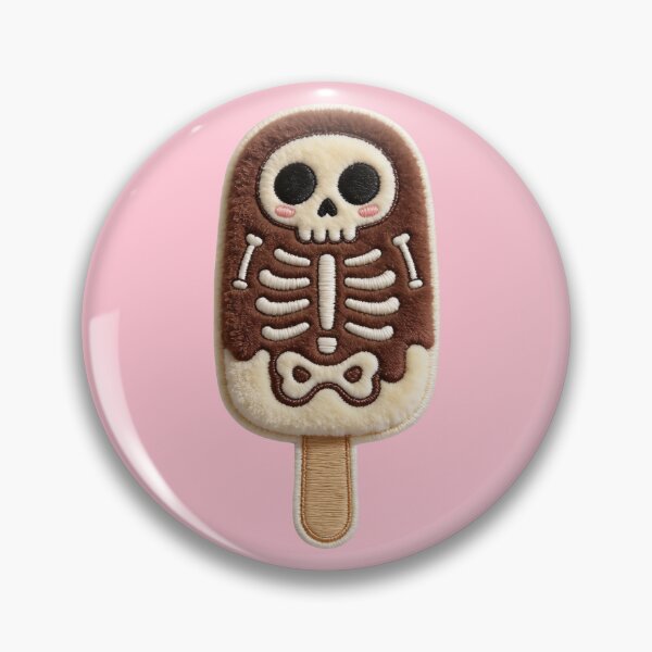 Item preview, Spooky Kawaii Popsicle - Creepy Cute Skeleton Ice Cream Patch Style designed and sold by thelexiverse.