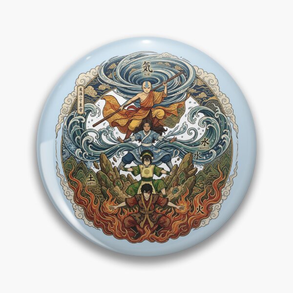 Item preview, Four Elements Bending Masters Japanese Ukiyo-e Art designed and sold by Fine-Arts-Lab.