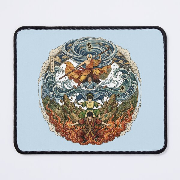 Item preview, Four Elements Bending Masters Japanese Ukiyo-e Art designed and sold by Fine-Arts-Lab.