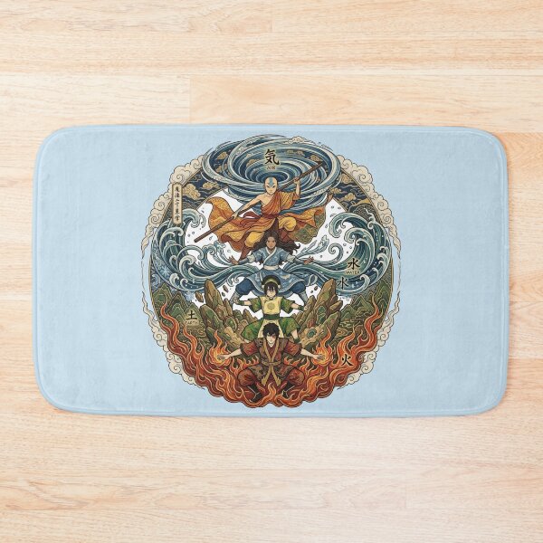 Item preview, Four Elements Bending Masters Japanese Ukiyo-e Art designed and sold by Fine-Arts-Lab.