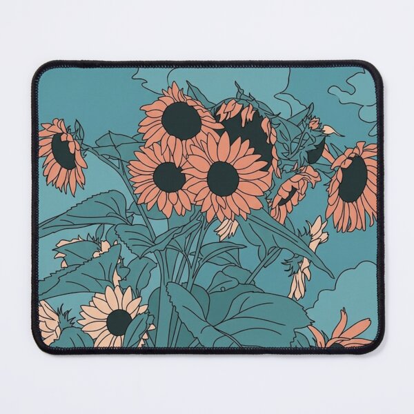 Item preview, Orange Sunflowers Under a Blue Sky designed and sold by snoWorkshop.