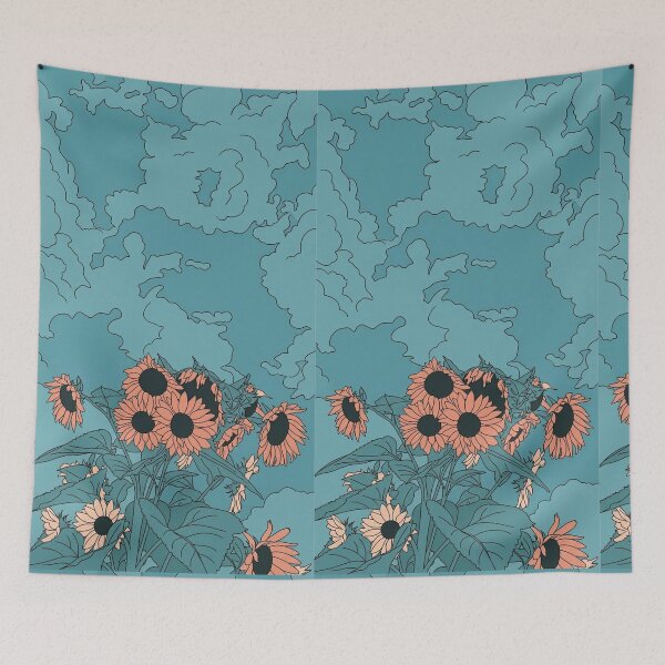 Item preview, Orange Sunflowers Under a Blue Sky designed and sold by snoWorkshop.