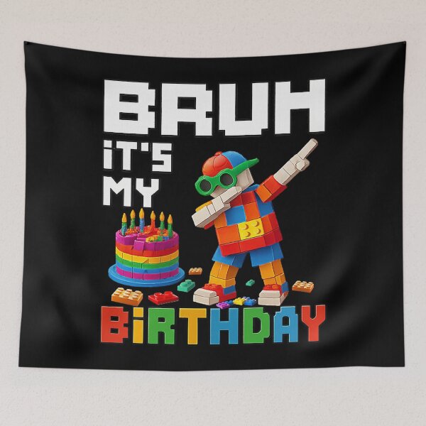 Item preview, Bruh Its My Birthday Master Builder Block Brick Men Boy Kid designed and sold by BelindaPen.