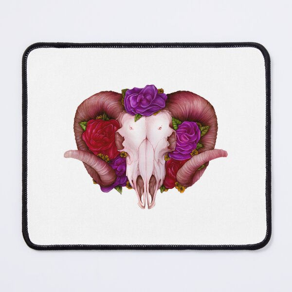 Item preview, Intricate Ram Skull Illustration with Detailed Horns and Bold Design designed and sold by Nishant Turekar.